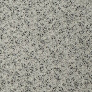 Cranston Print Works Fabric Unisex 1 Yard Grey Cream Ditsy‎ Floral Cotton VIP